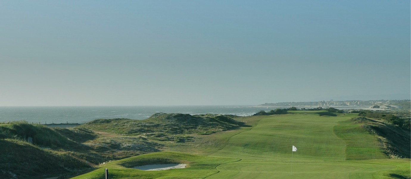 Links-style dunes and fairway at Estela Golf Club, northern Portugal